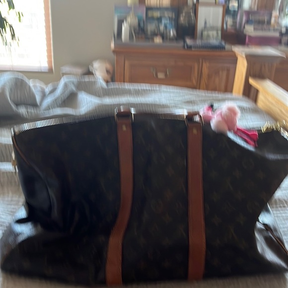 Louis Vuitton Keepall 50 Monogram Tote Duffle Bag LV50 Shoulder Strap Lock & Key - Picture 1 of 1
